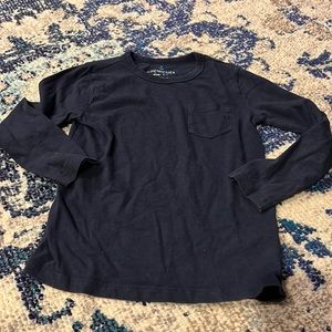 J-crew navy pocket soft cotton long sleeve size 6-7